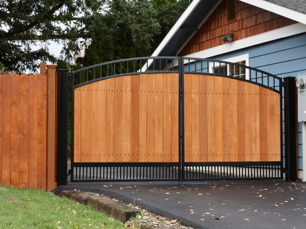 custom timber gate with steel frame Ipswich